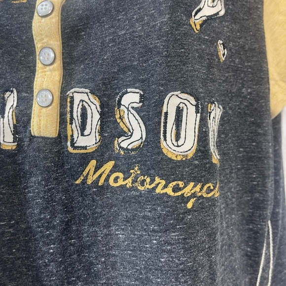 Harley Davidson Pearl Snap Jersey Style Tee XL - Picture 4 of 10